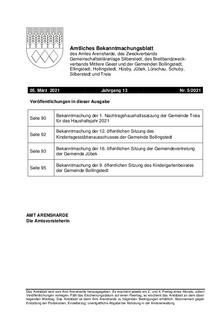 Amt Arensharde – Amtliches Bekanntmachungsblatt Nr. 5